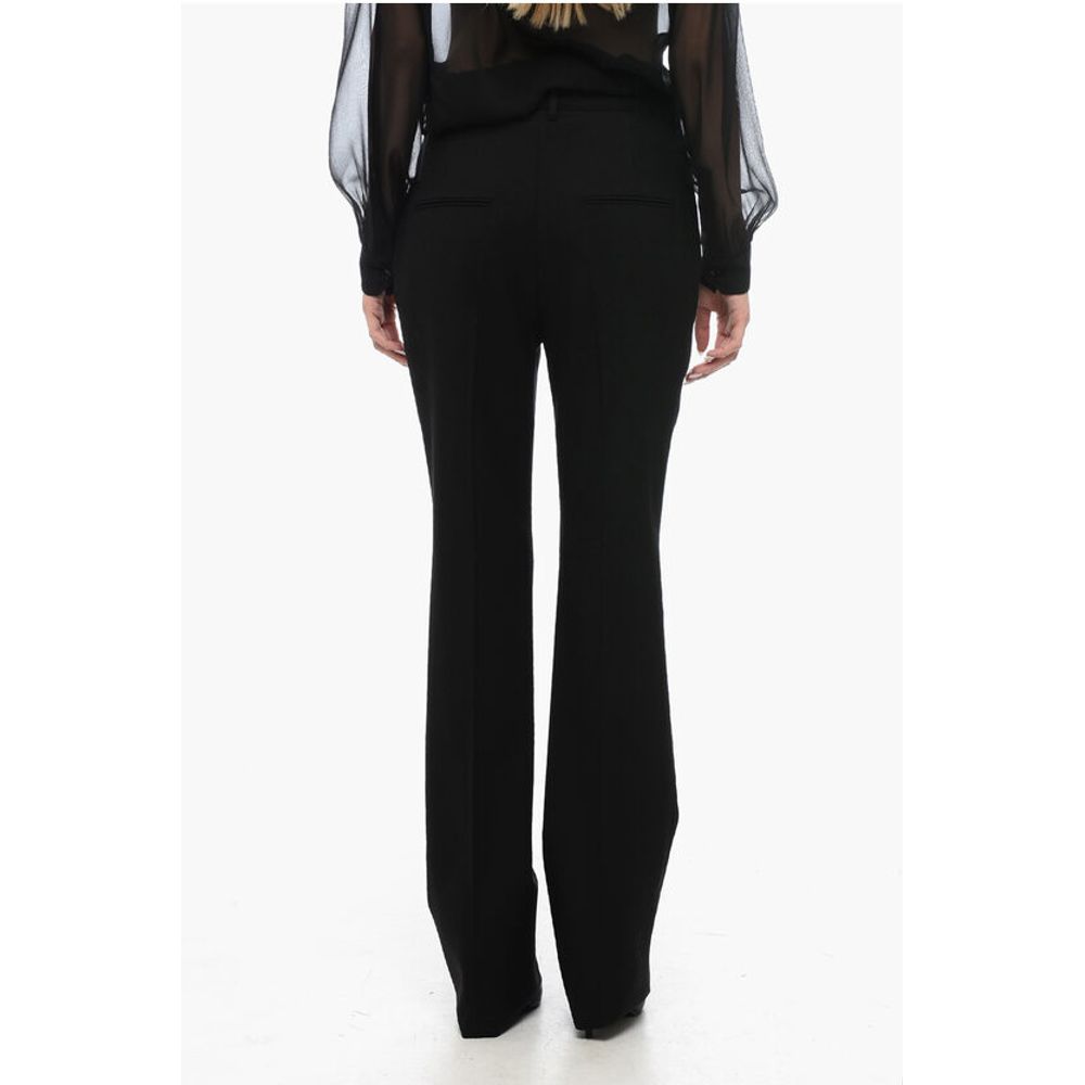 Saint Laurent Wool High-waisted Pants with Front Pleats