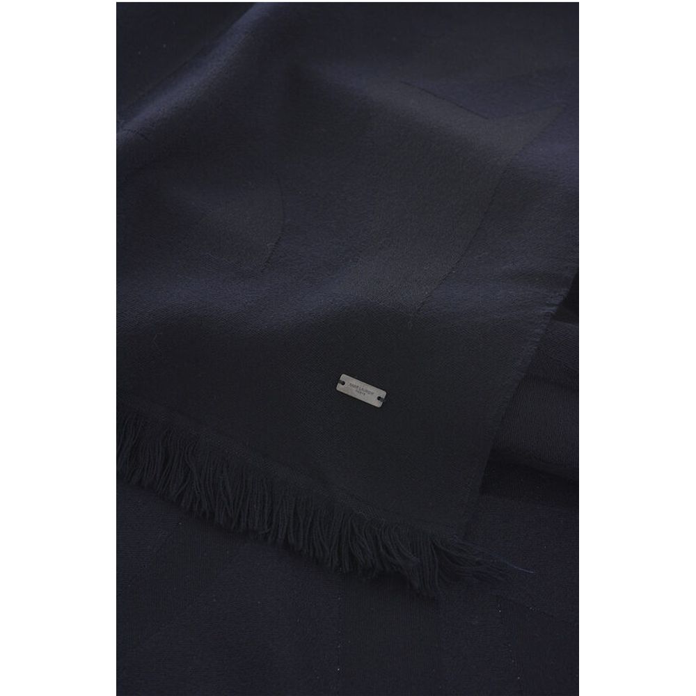Saint Laurent Jaquard Foulard with Tone Sur Tone Logo