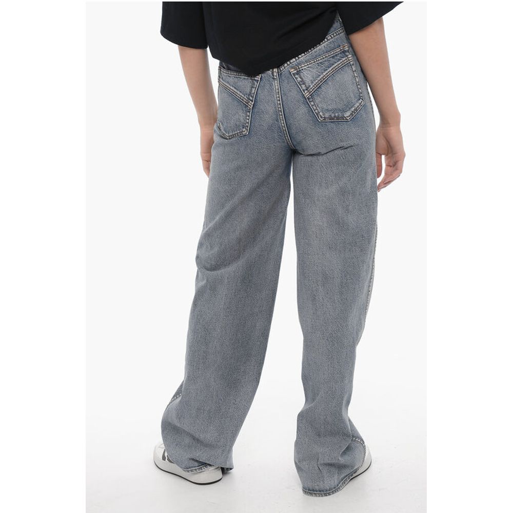 Zimmermann Wide Leg Jeans with Golden Buttons 27cm
