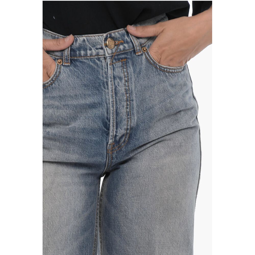 Zimmermann Wide Leg Jeans with Golden Buttons 27cm