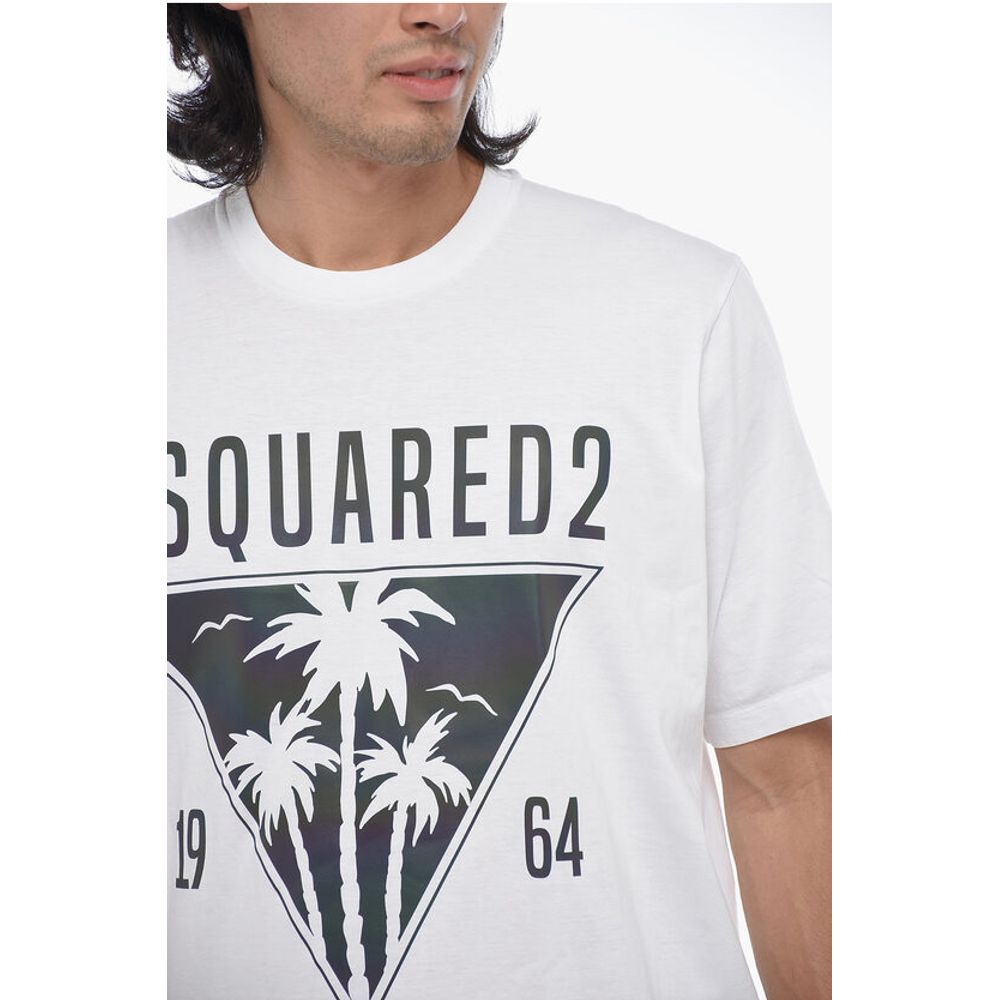 Dsquared² Crewneck T-shirt With Iridescent Print