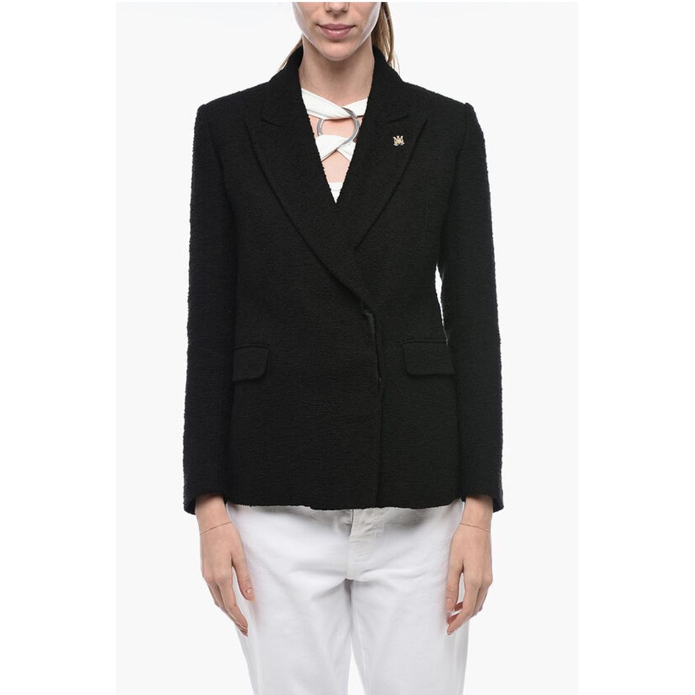 Amiri Double-breasted Tweed Cotton Blend Blazer