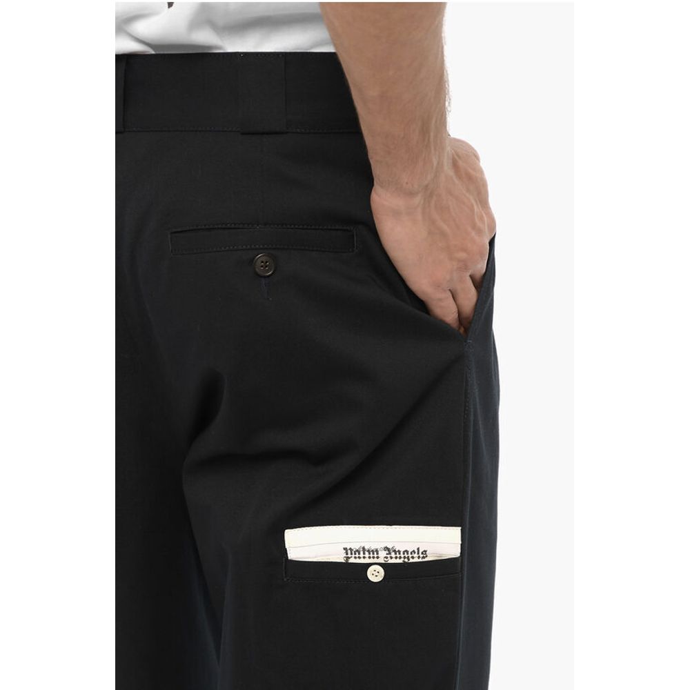 Palm Angels High-Waisted Straight Leg Pants