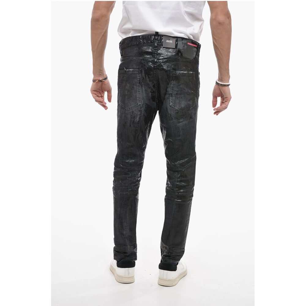 Dsquared² Long Crotch Relax Denims with Distressed Detail