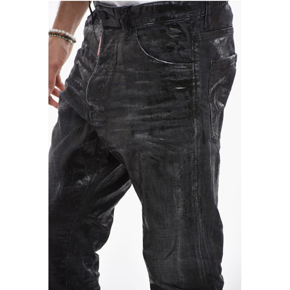 Dsquared² Long Crotch Relax Denims with Distressed Detail