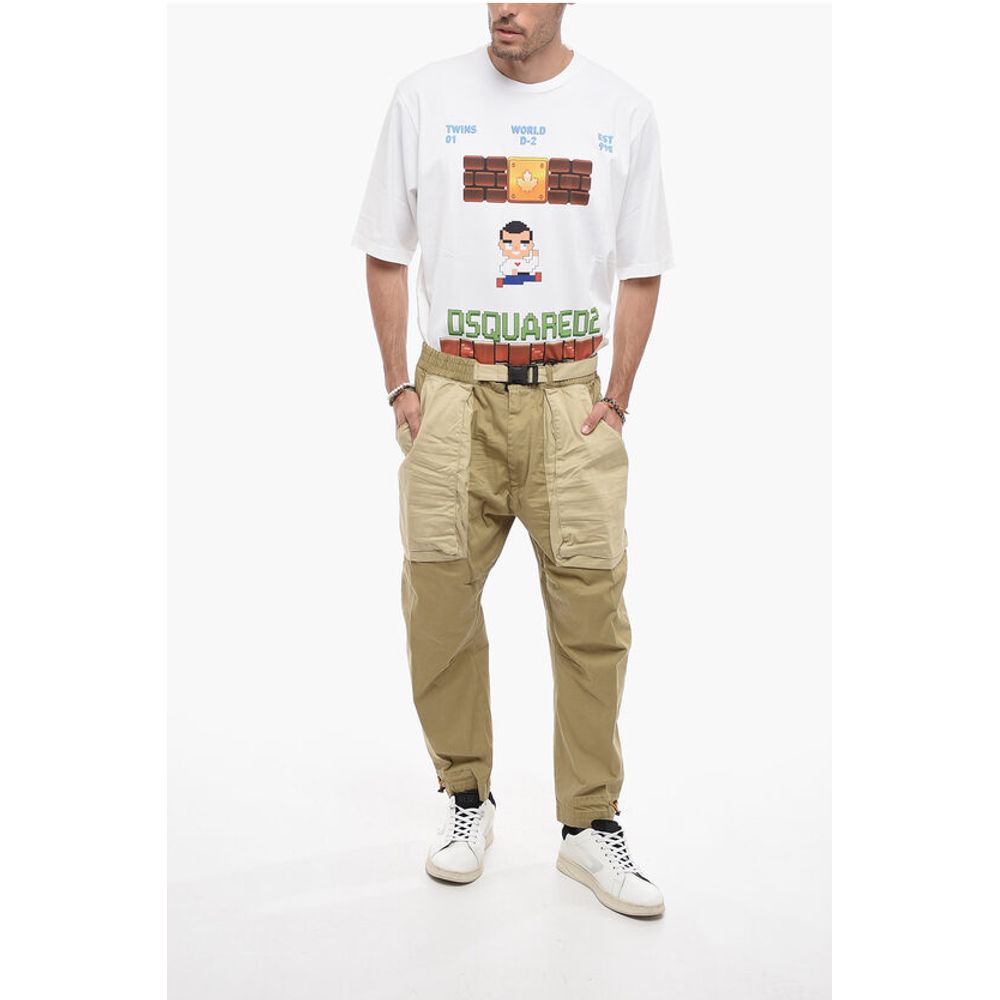 Dsquared² Two-toned Pully Pants with Buckle