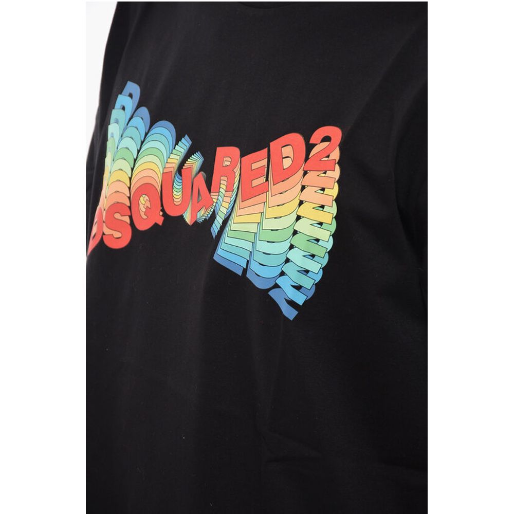 Dsquared² Printed Crewneck T-shirt with Multicolored Logo