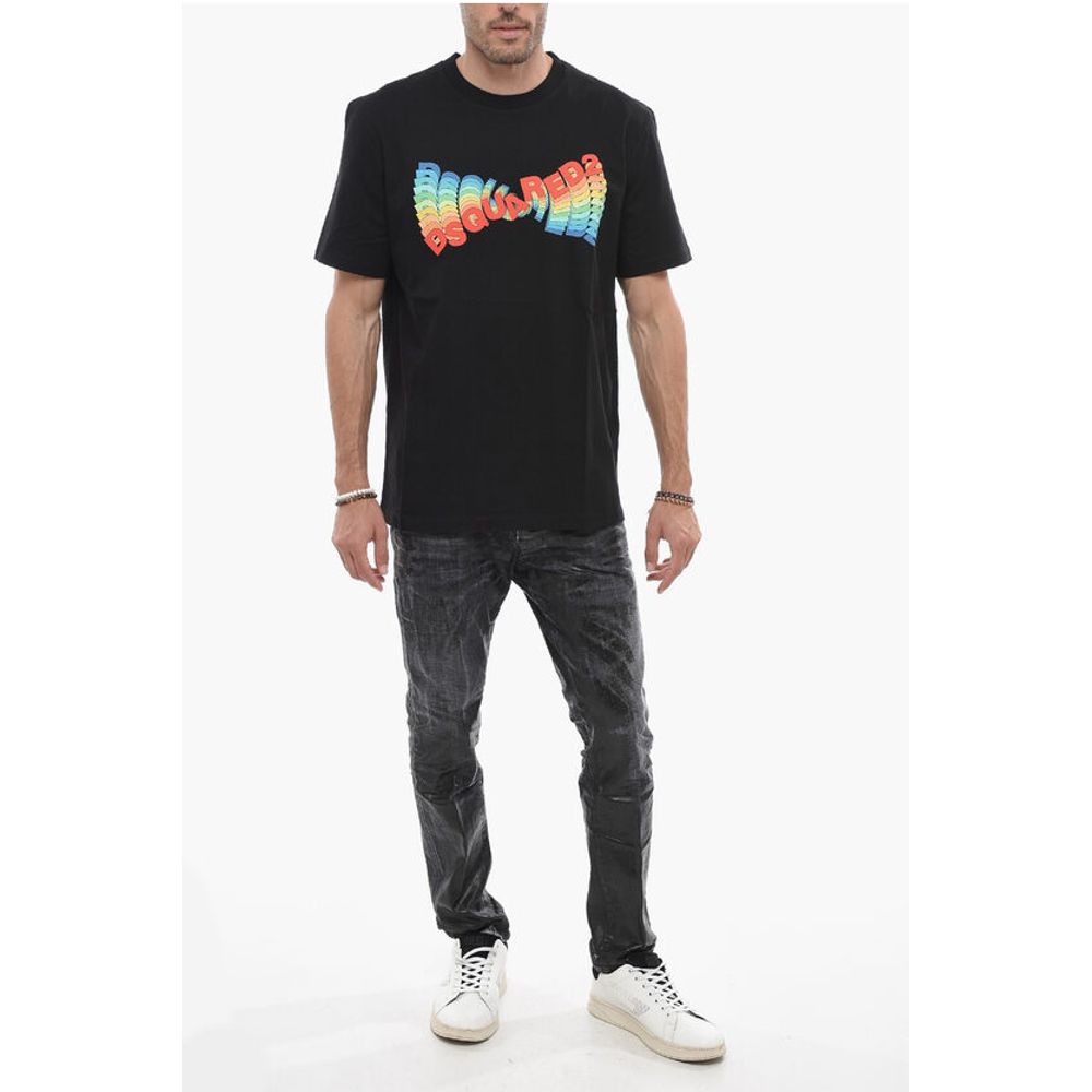 Dsquared² Printed Crewneck T-shirt with Multicolored Logo