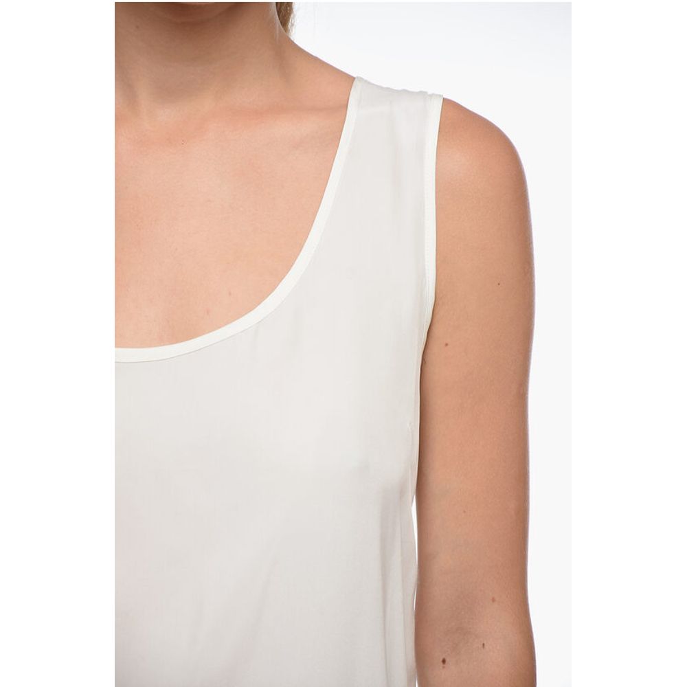 Parosh Silk Relaxed-fit Tank Top