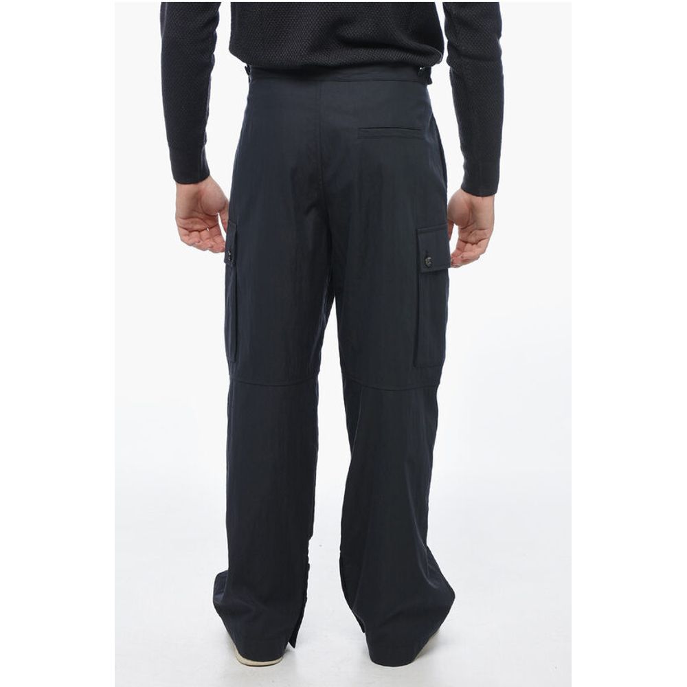 Bottega Veneta Cotton Blend Cargo Pants with Buttoned Ankles