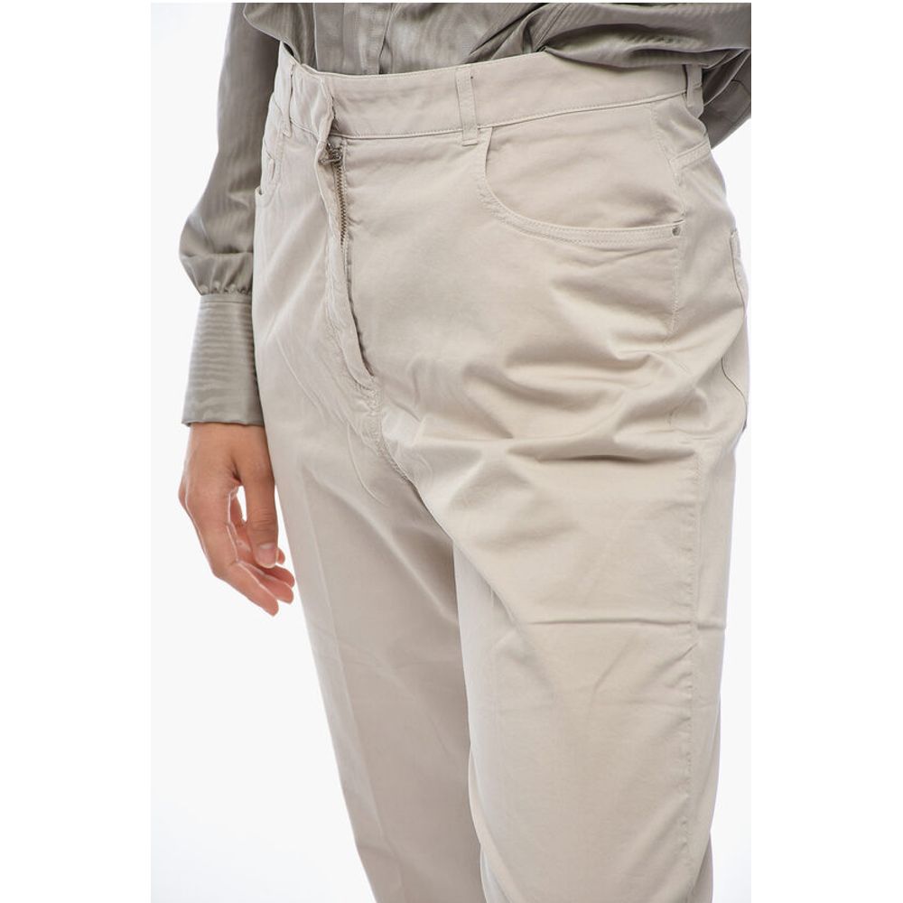 Fabiana Filippi 5 Pocket Cropped Fit Stretch Cotton Pants
