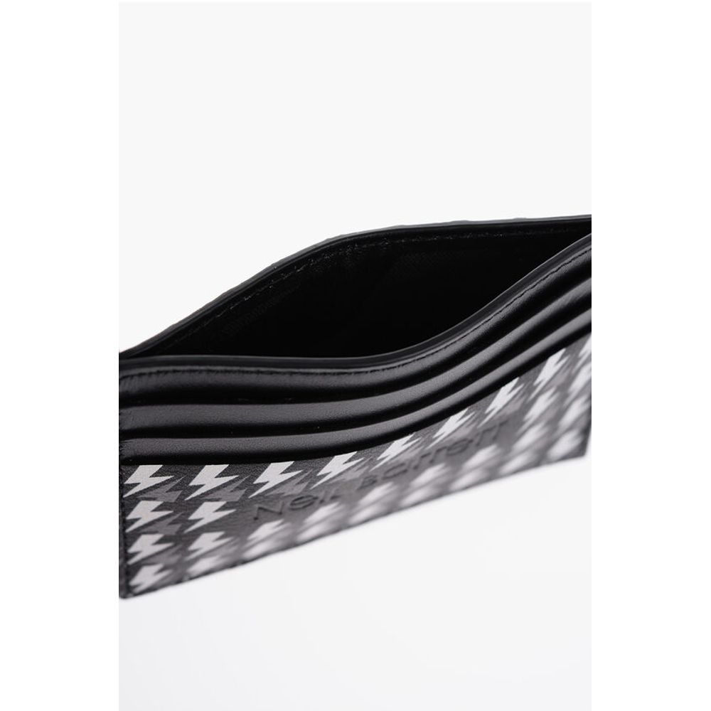 Neil Barrett All-Over Thunderbolt Printed Leather Card Holder
