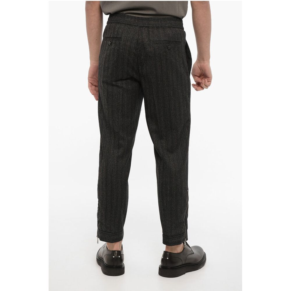 Neil Barrett Slim Fit Virgin Wool Pants with Ankle Zip
