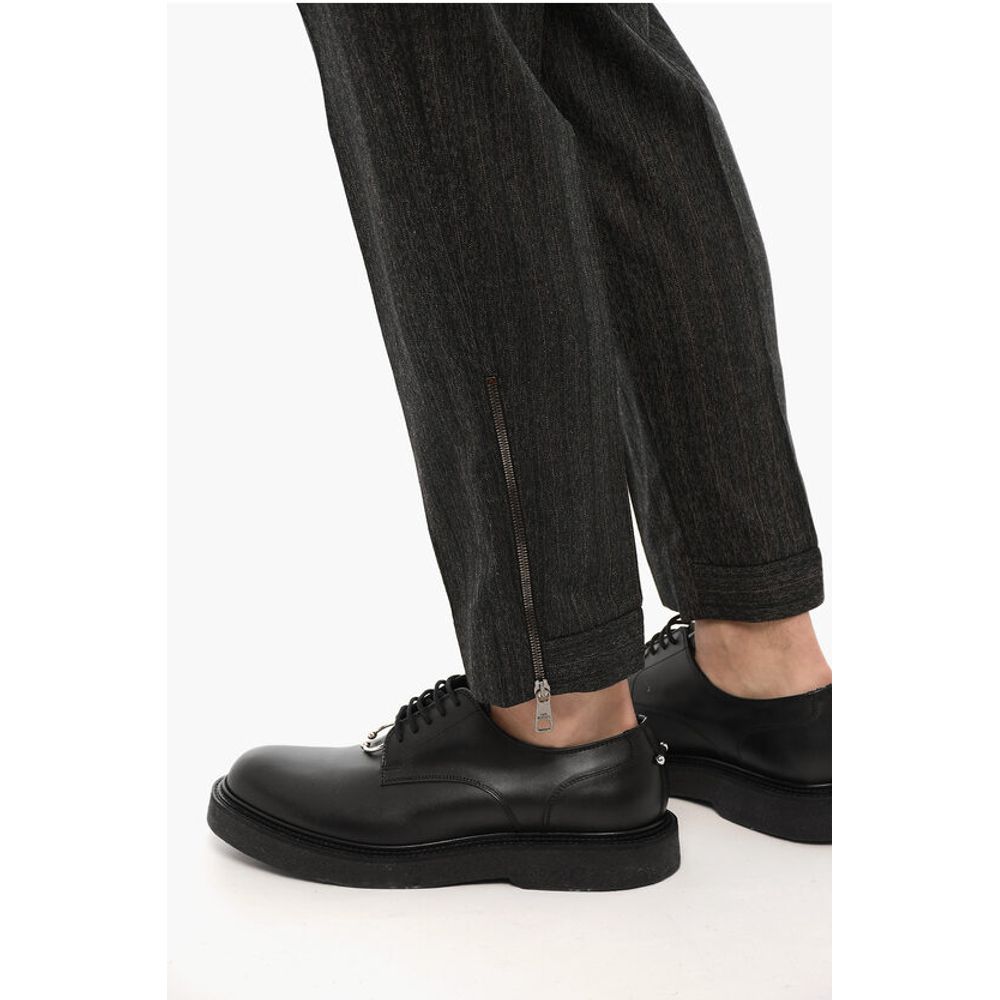 Neil Barrett Slim Fit Virgin Wool Pants with Ankle Zip