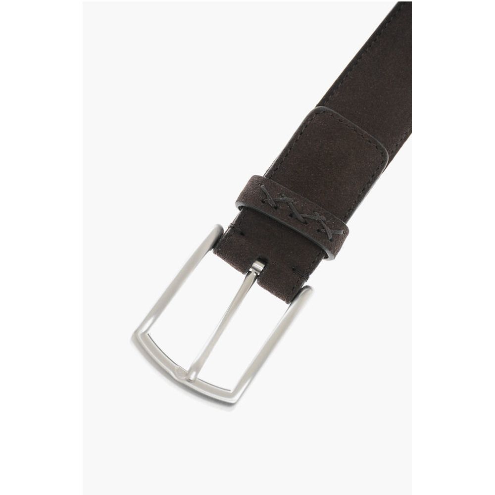 Ermenegildo Zegna Metal Buckle Suede Belt