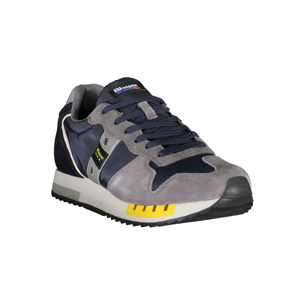 Blauer Elevate Your Step: Μπλε πάνινα παπούτσια με κορδόνια αντίθεσης