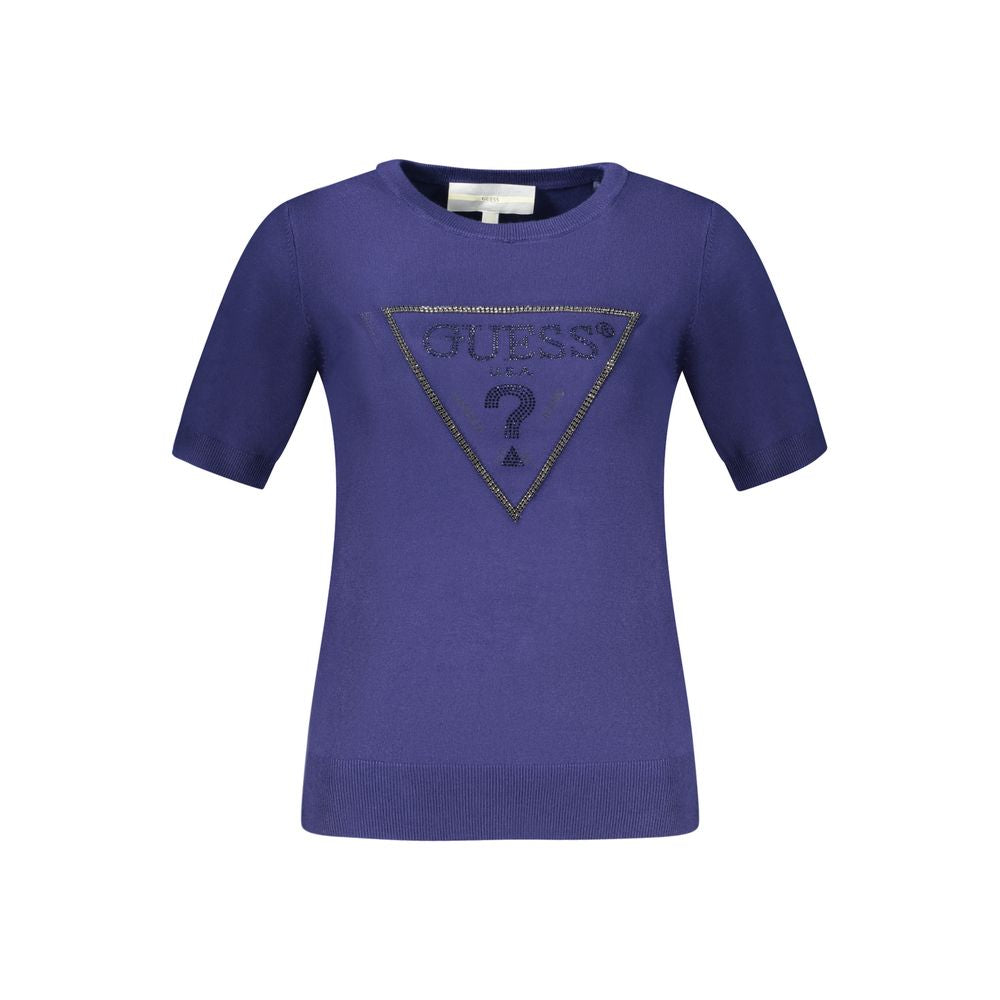 Guess Jeans Blu Viscosa Woman Sweater