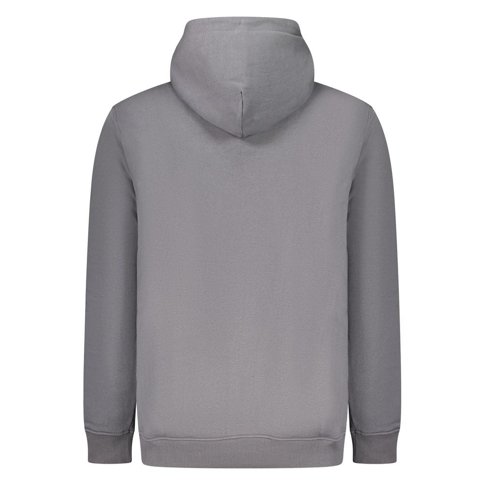 Tommy Hilfiger Grigio Cotton Men Sweatshirt Hooded Embroidery Pocket