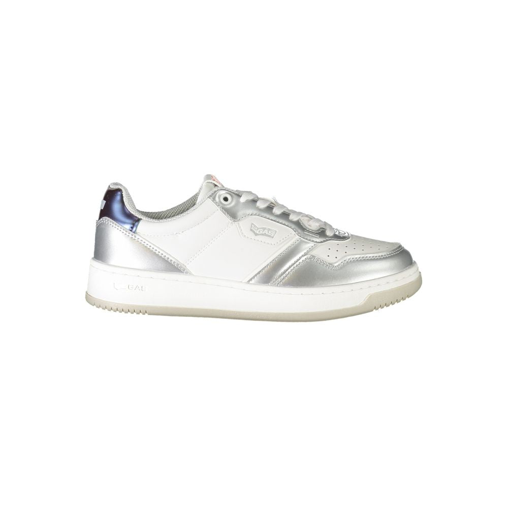 Gas White Polyester Athletic Sneakers