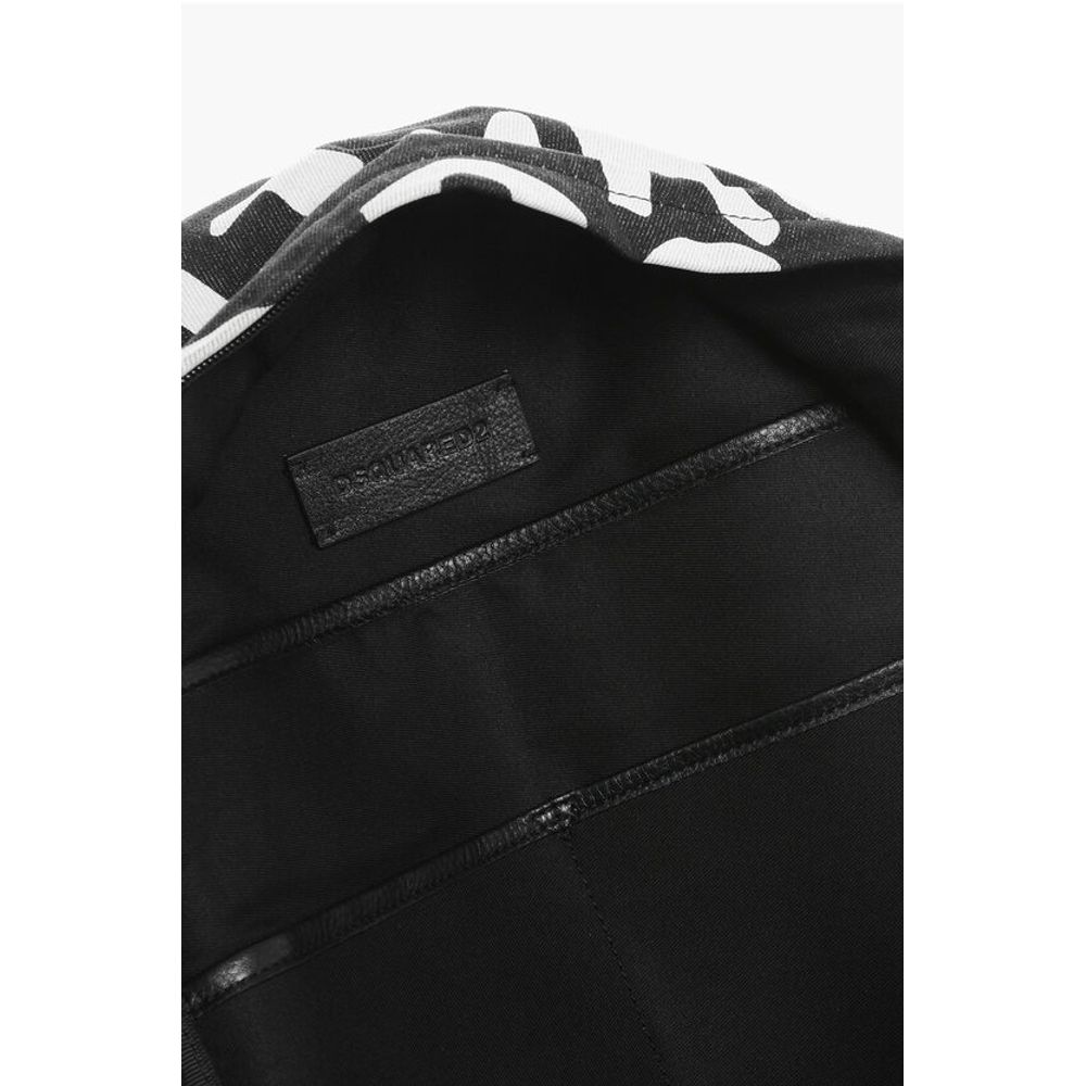 Dsquared² Monogram Canvas Backpack with Outer Pocket