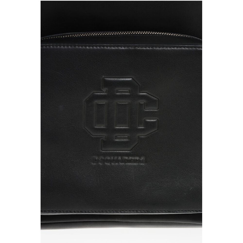 Dsquared² Leather Backpack with Embossed Logo