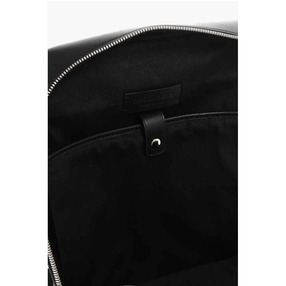 Dsquared² Leather Backpack with Embossed Logo