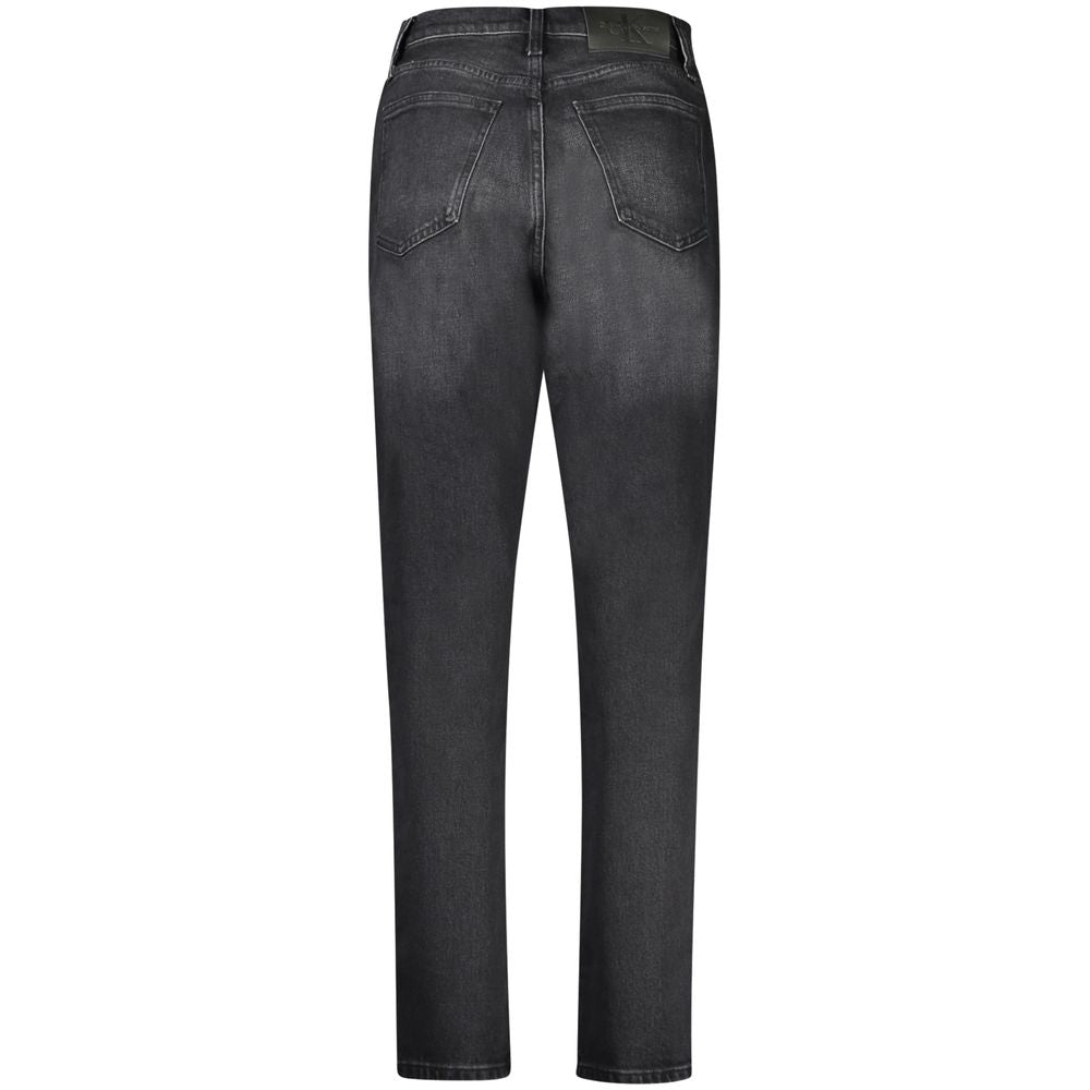 Calvin Klein Black Cotton Mom Jeans