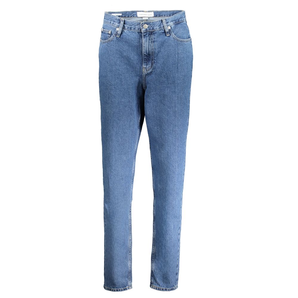 Calvin Klein Blue Cotton Mom Jeans