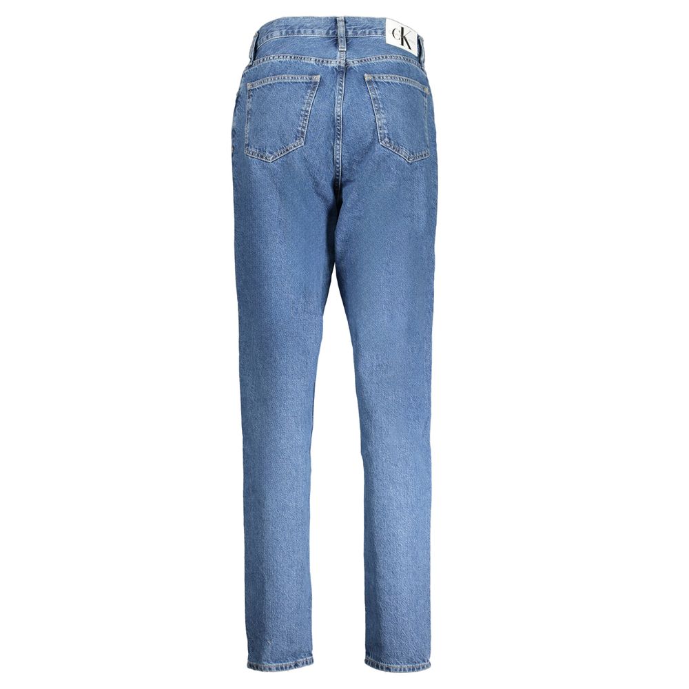 Calvin Klein Blue Cotton Mom Jeans