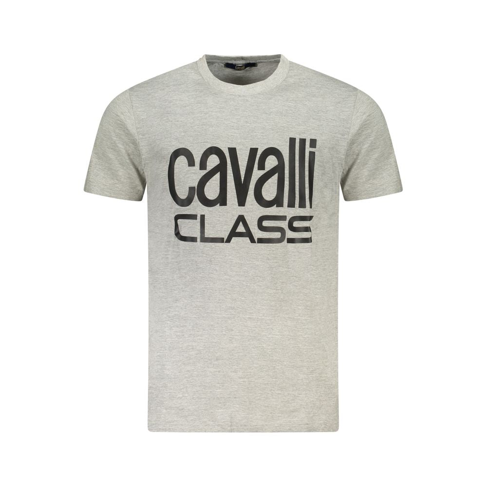 Cavalli Class Gray Cotton Men T-Shirt