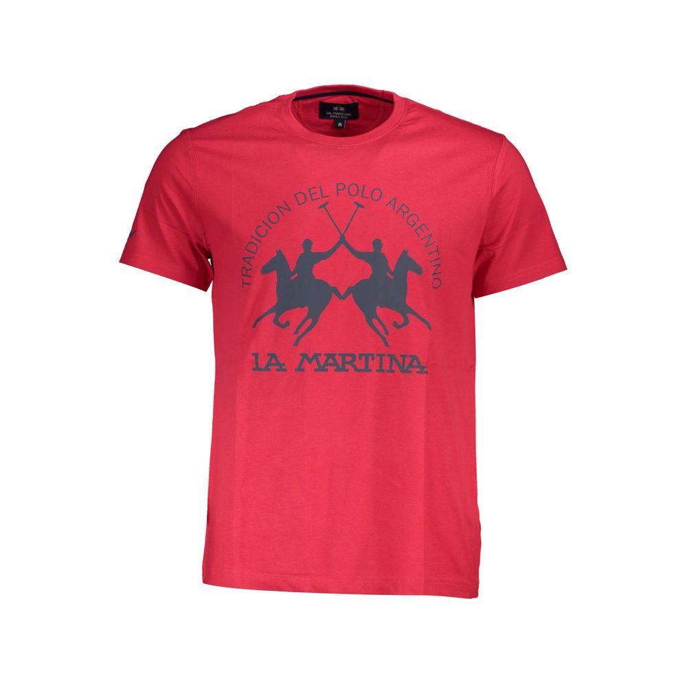 La Martina Rosso Cotton Men's T-Shirt