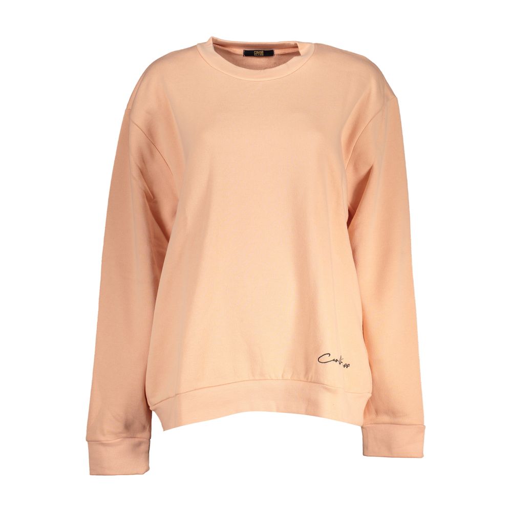 Cavalli Class Pink Cotton Sweatshirt