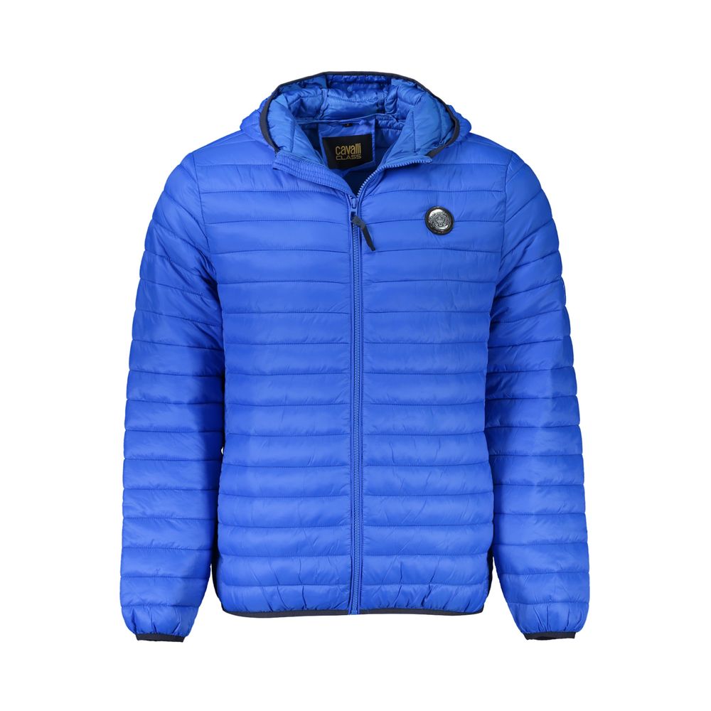Cavalli Class Blue Polyamide Shell Jacket