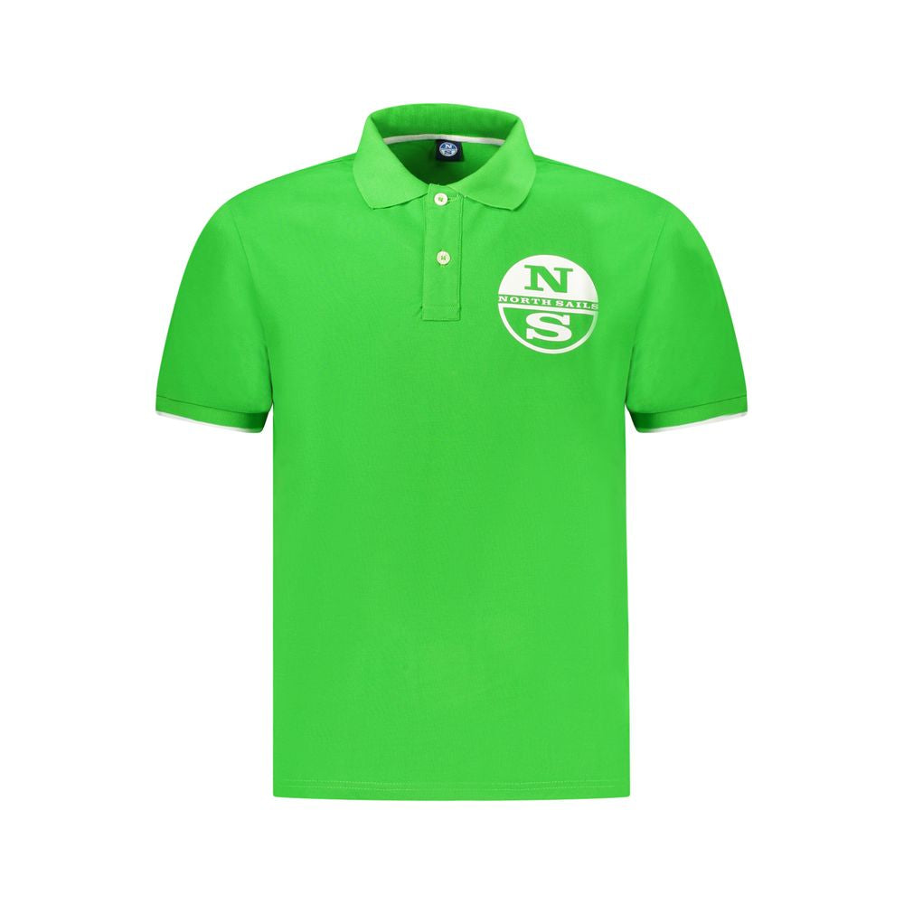 Ανδρικό μπλουζάκι πόλο North Sails Green Cotton