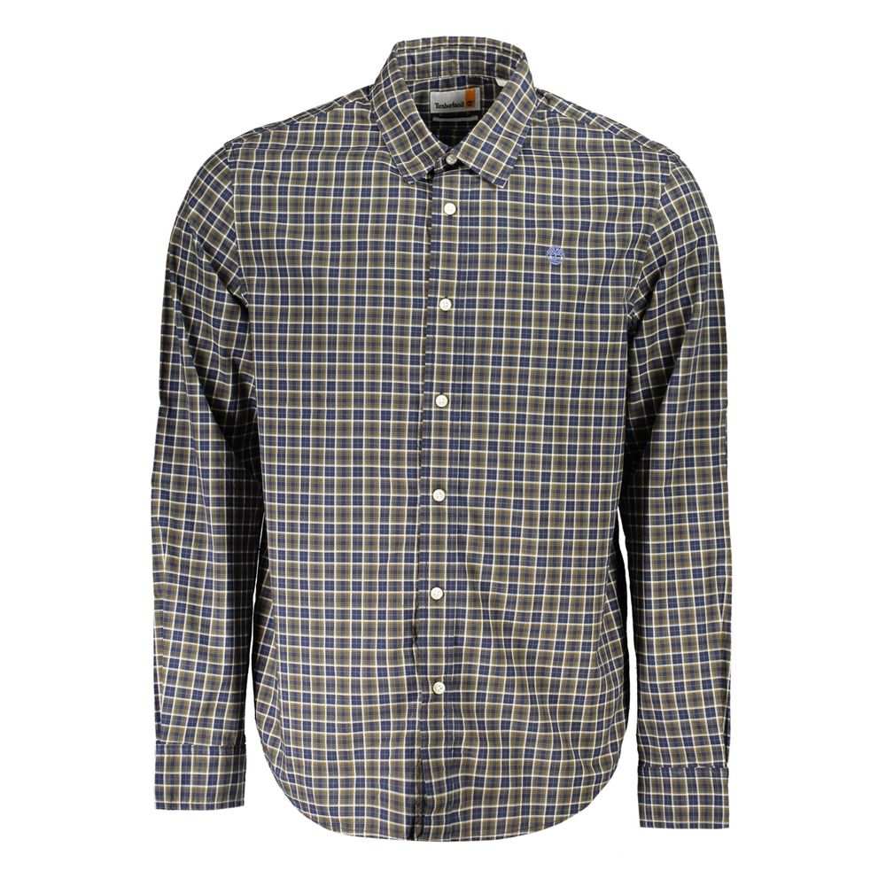 Timberland Blue Cotton Pattern Shirt