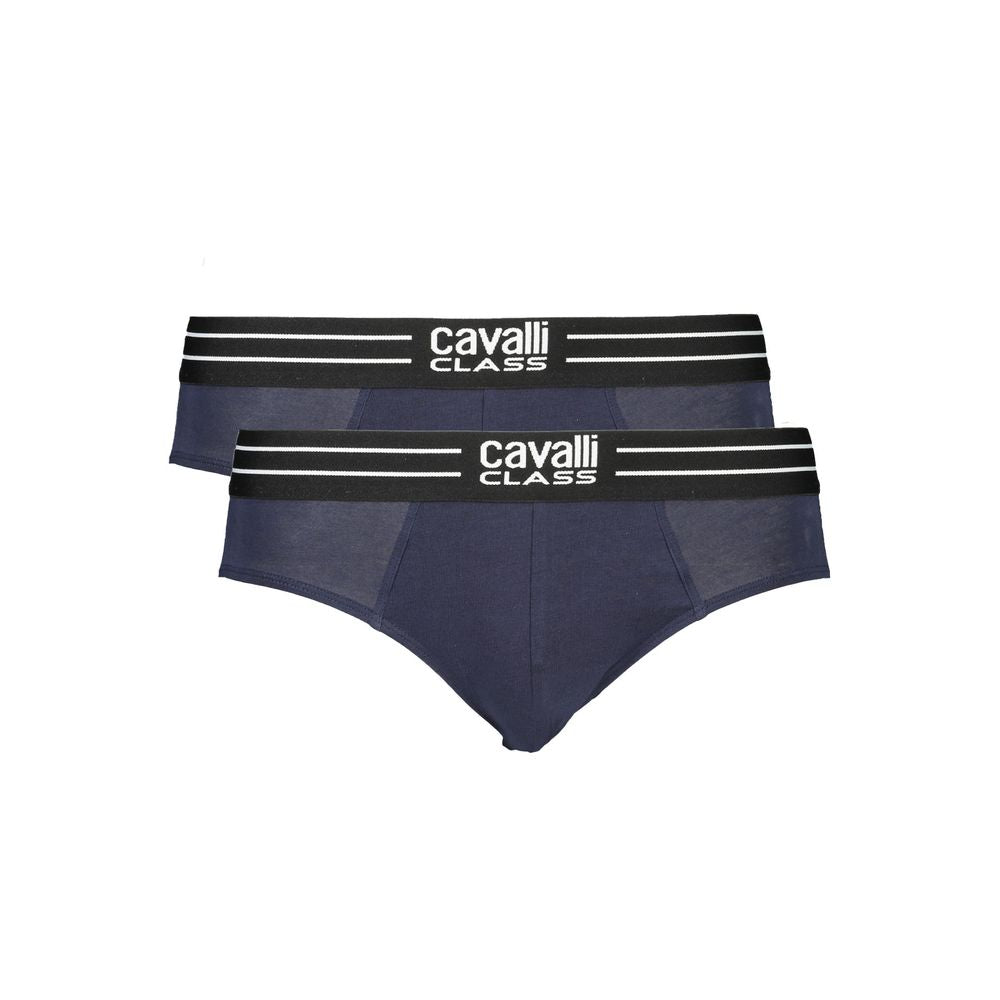 Cavalli Class Blue Cotton Briefs