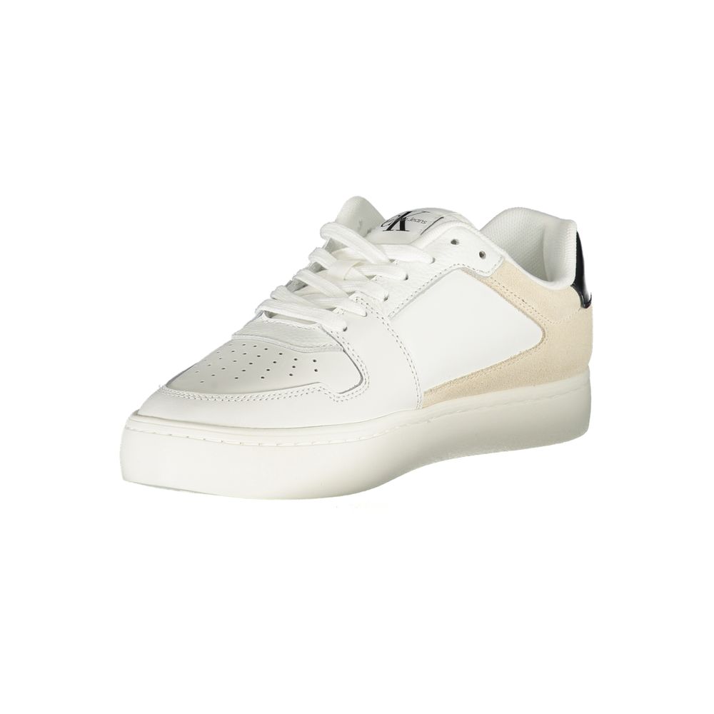Calvin Klein White Polyester Athletic Sneakers