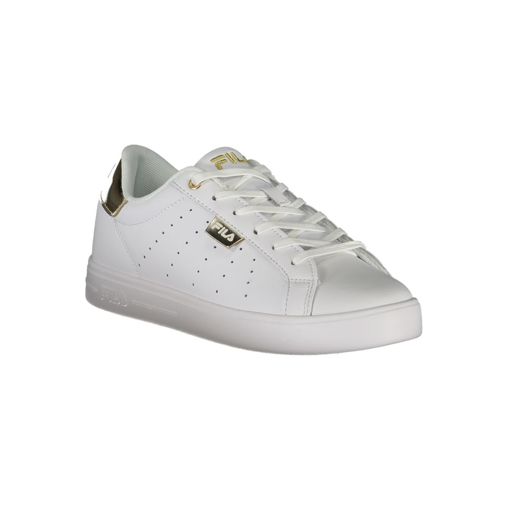 Fila White Polyester Athletic Sneakers