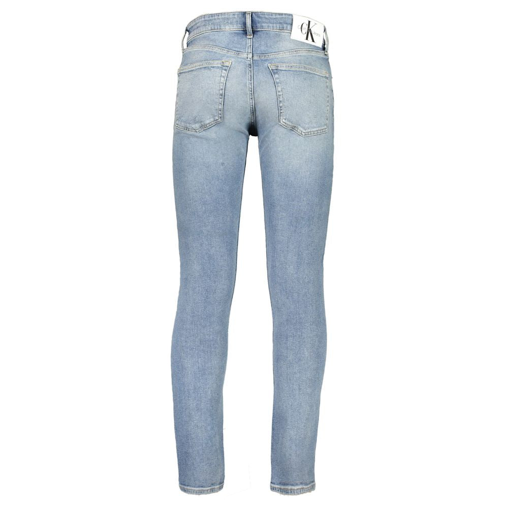 Calvin Klein Blue Cotton Slim Fit Jeans