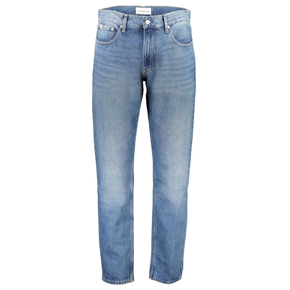 Calvin Klein Blue Cotton Straight-Leg Jeans