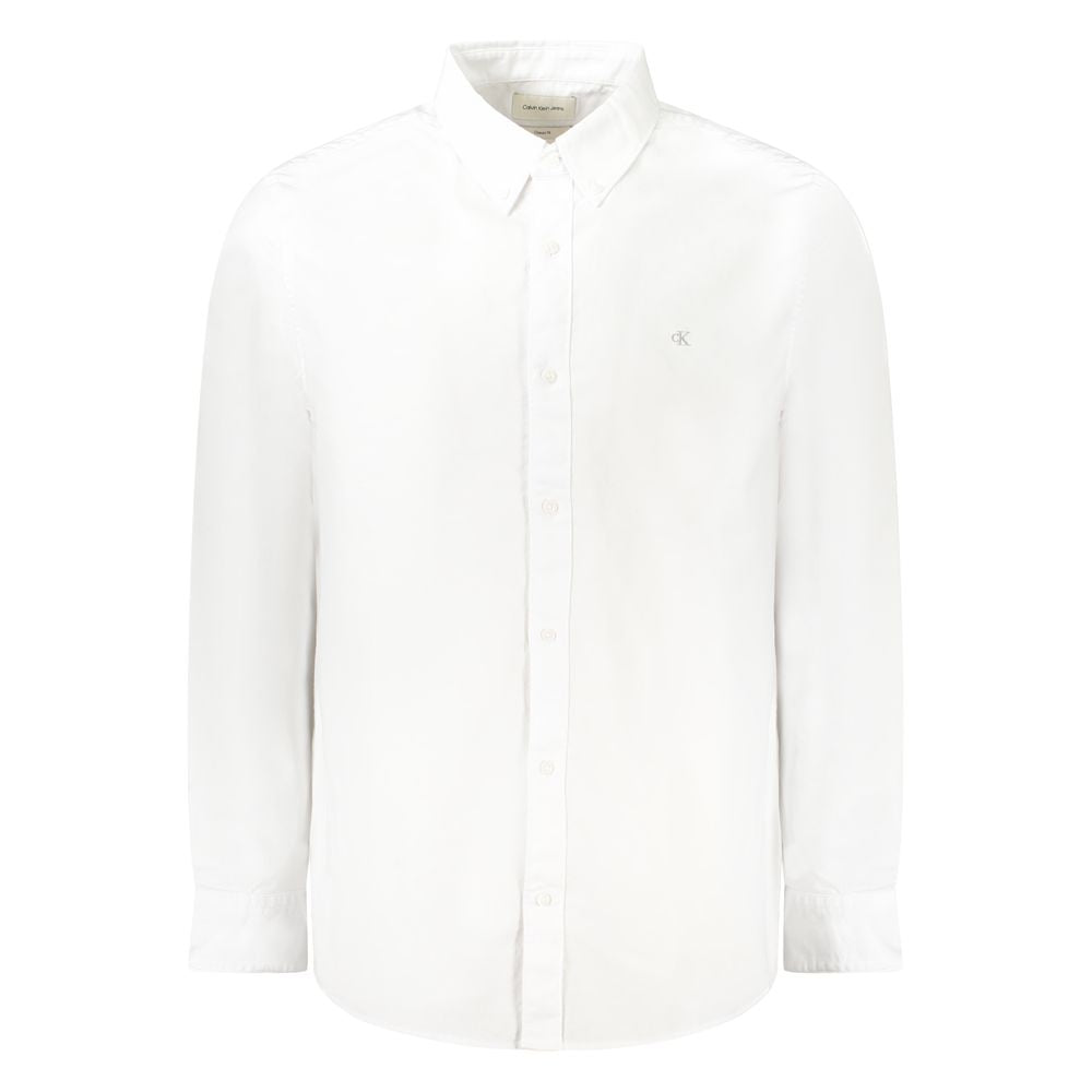 Calvin Klein White Cotton Men Shirt