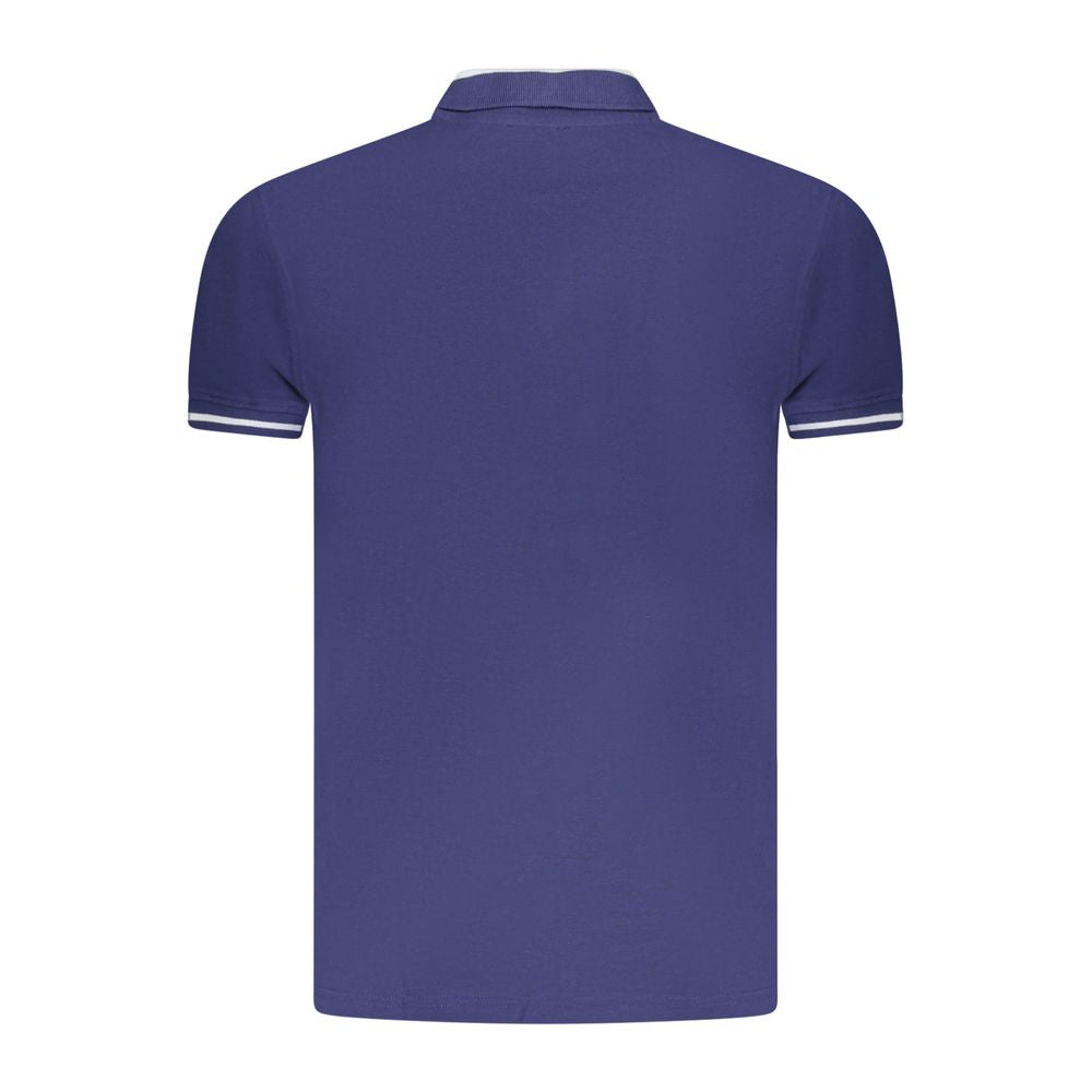 Cavalli Class Blue Cotton Men Polo Shirt