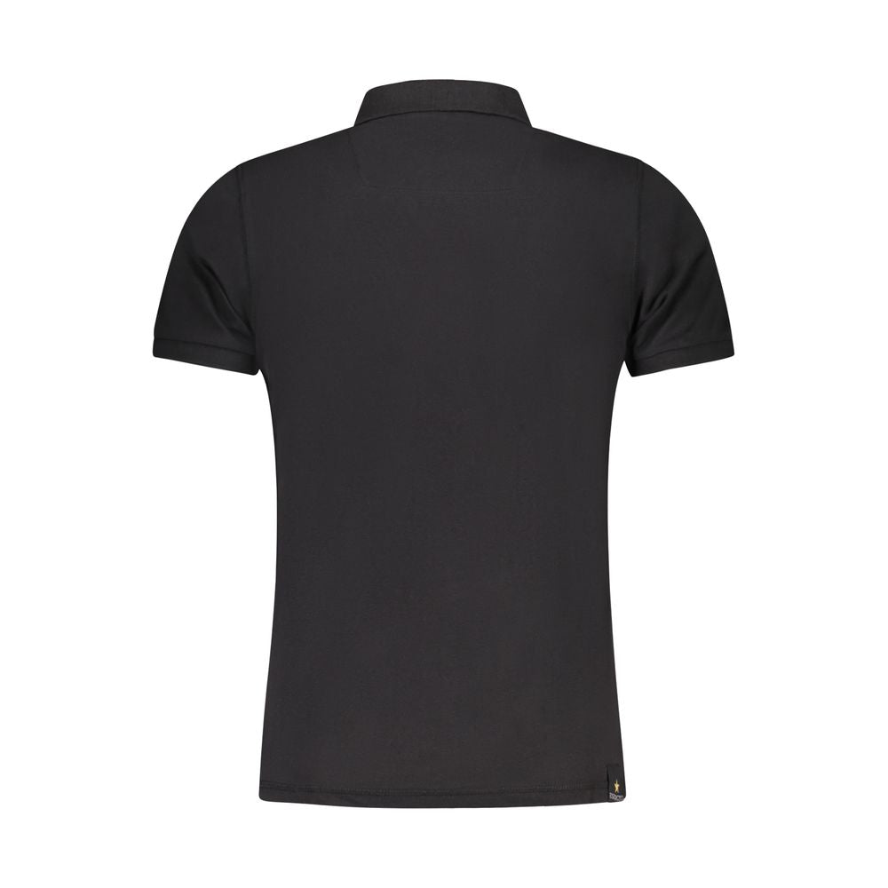 Accademia Militare Black Cotton Men's Polo Shirt