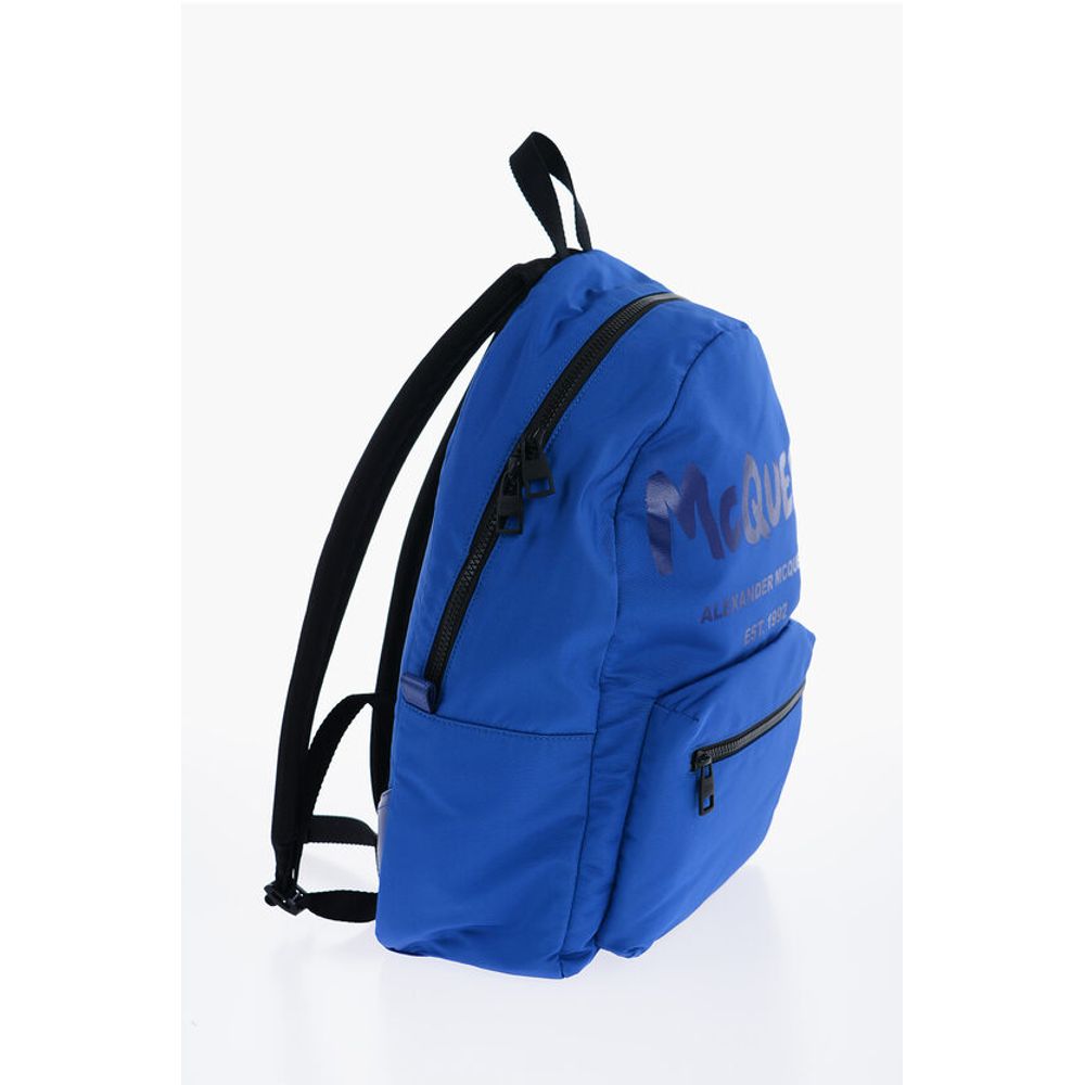 Alexander McQueen METROPOLITAN Backpack with Printed Ton-Sur-Ton Logo