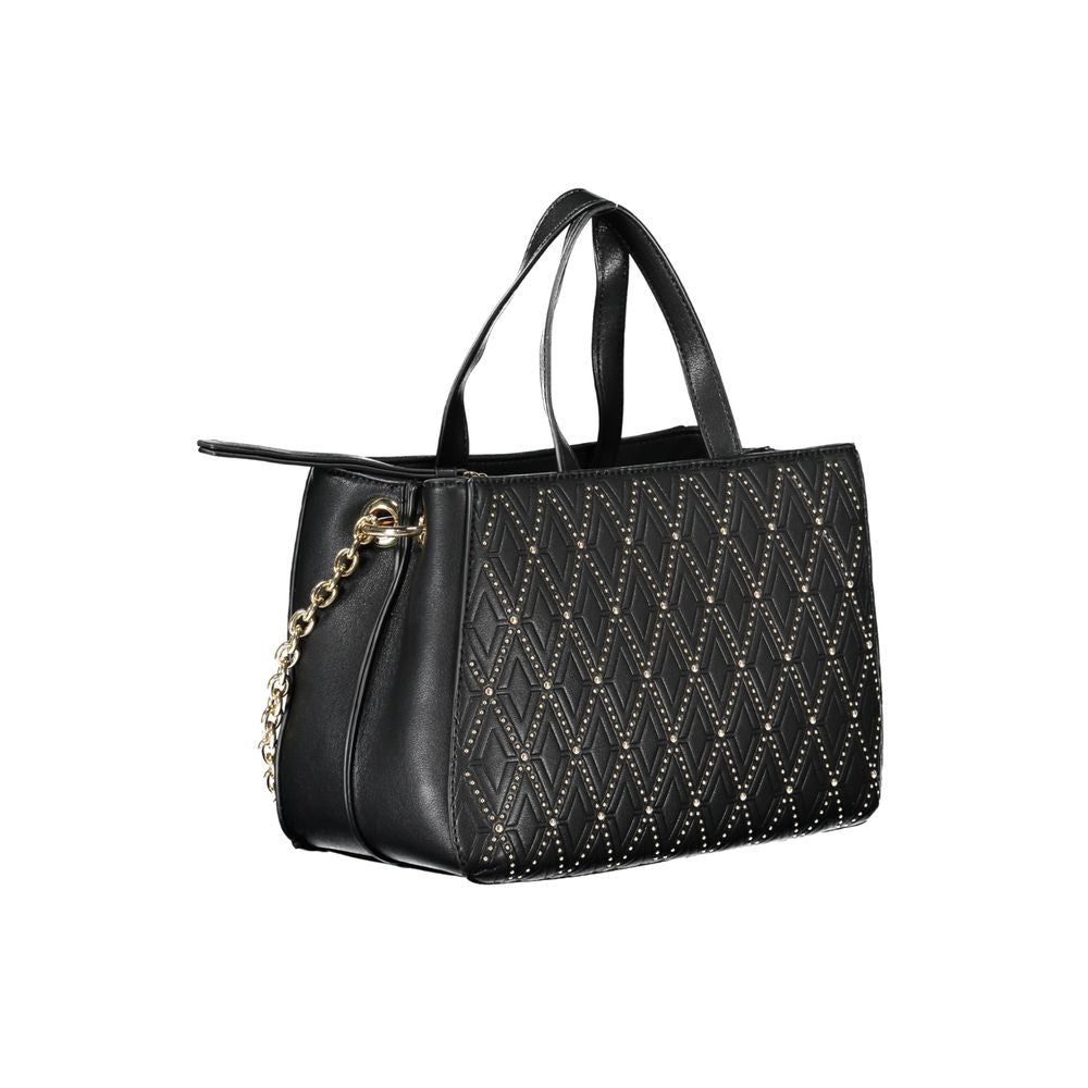Mario Valentino Nero Poliuretano Donna Bag with Adjustable and Removable Strap