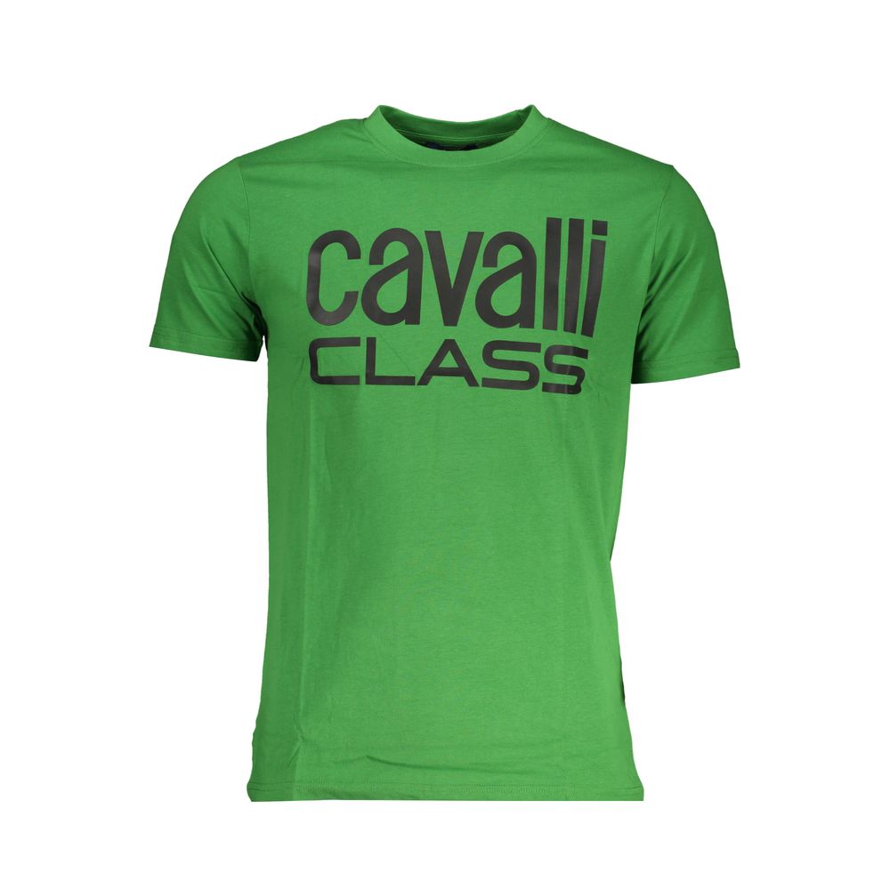 Cavalli Class Verde Cotton Men T-Shirt