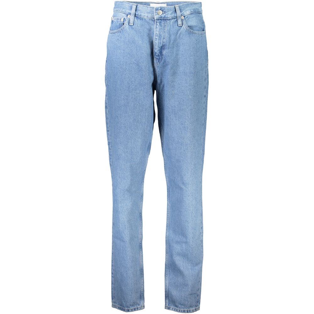 Calvin Klein Blue Cotton Mom Jeans