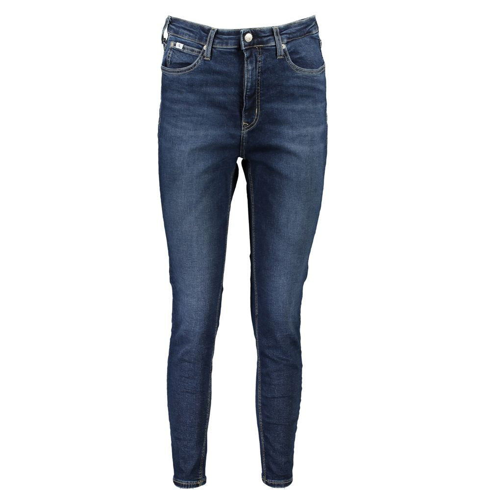 Calvin Klein Blue Cotton Skinny Jeans