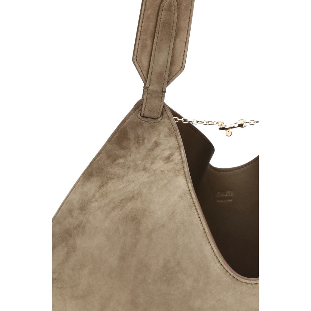 Khaite Lotus small Suede Shoulder Bag