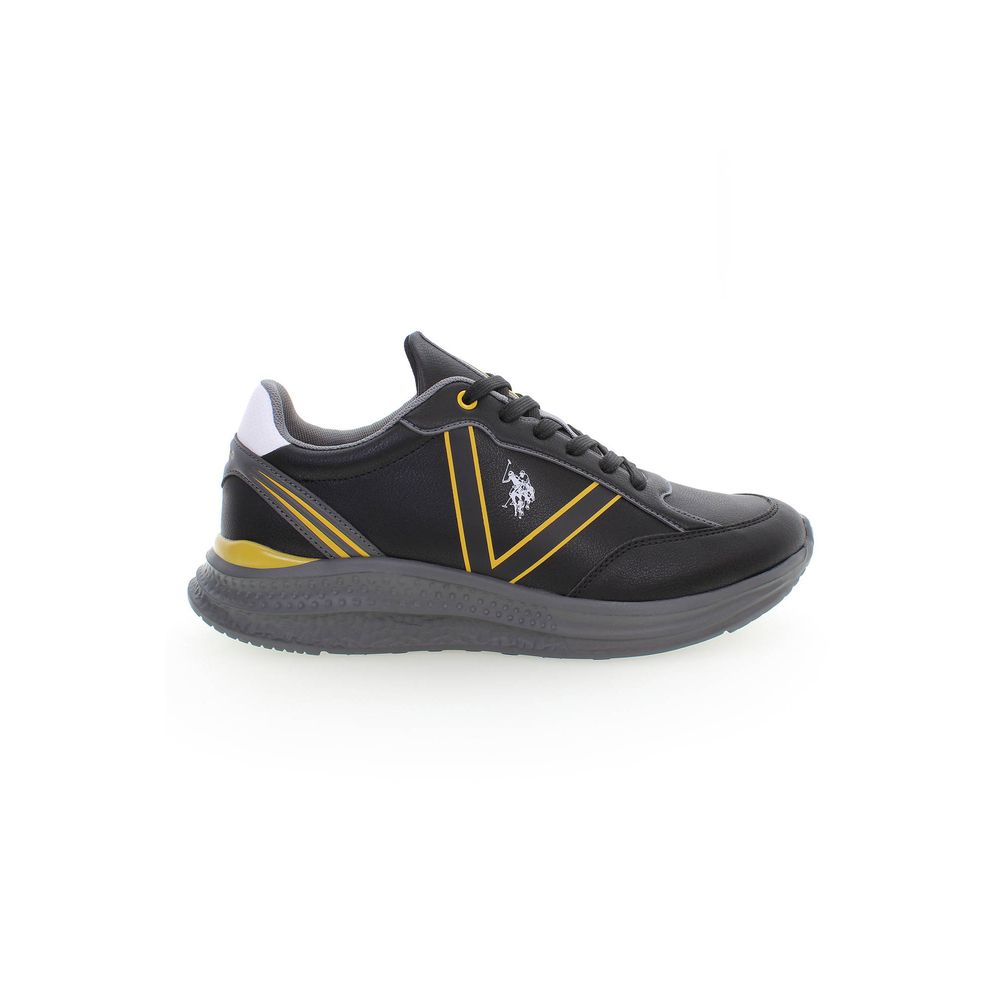 U.S. POLO ASSN. Black Polyurethane Men Sneaker